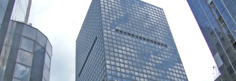 1166 Avenue of the Americas office tower in New York, photographed as Marsh and McLennan headquarters.