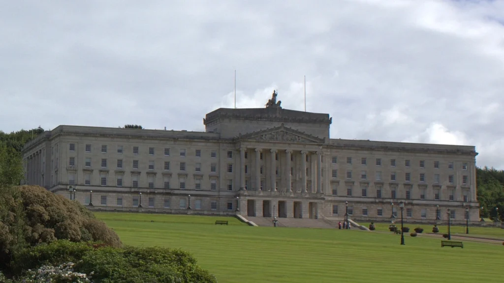 Parliament Buildings at Stormont in Belfast, Northern Ireland.