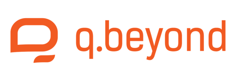 Orange q.beyond AG logo.