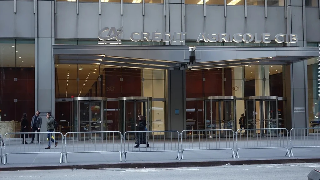 Entrance to 1301 Avenue of the Americas in Midtown Manhattan.
