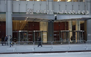 Entrance to 1301 Avenue of the Americas in Midtown Manhattan.
