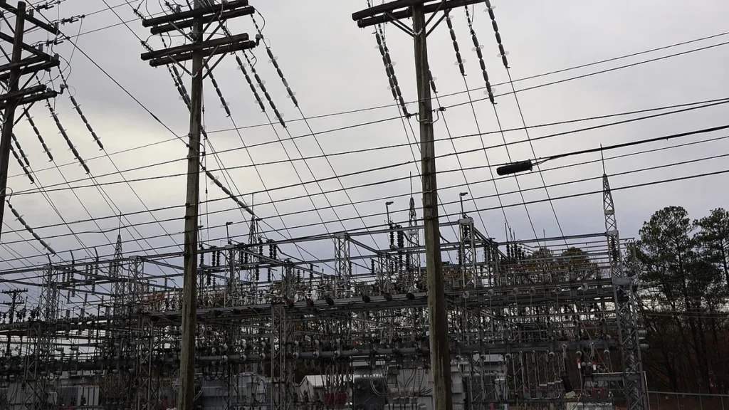 Electrical substation in Wake County, North Carolina.