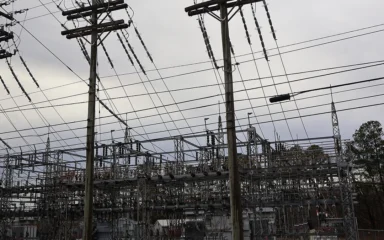 Electrical substation in Wake County, North Carolina.