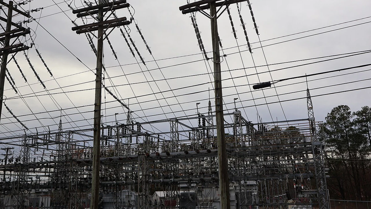 Electrical substation in Wake County, North Carolina.